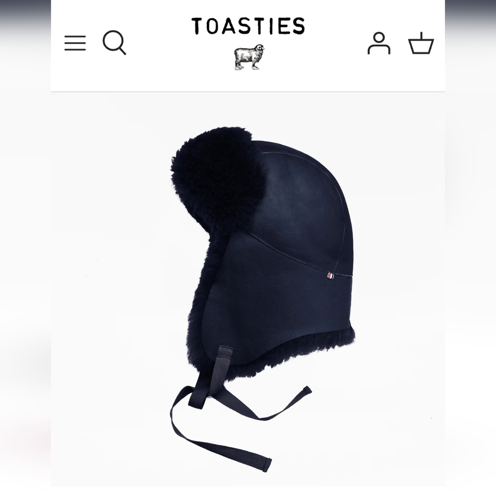 Toasties Paris Navy Blue Aviator Hat